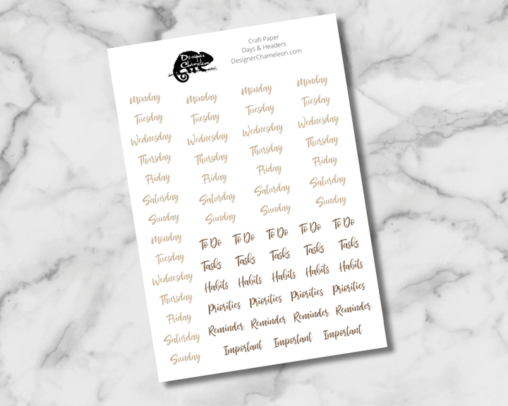 Craft Paper Essentials Stickers