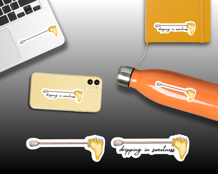 Honey Dipper Waterproof Vinyl 3" Sticker