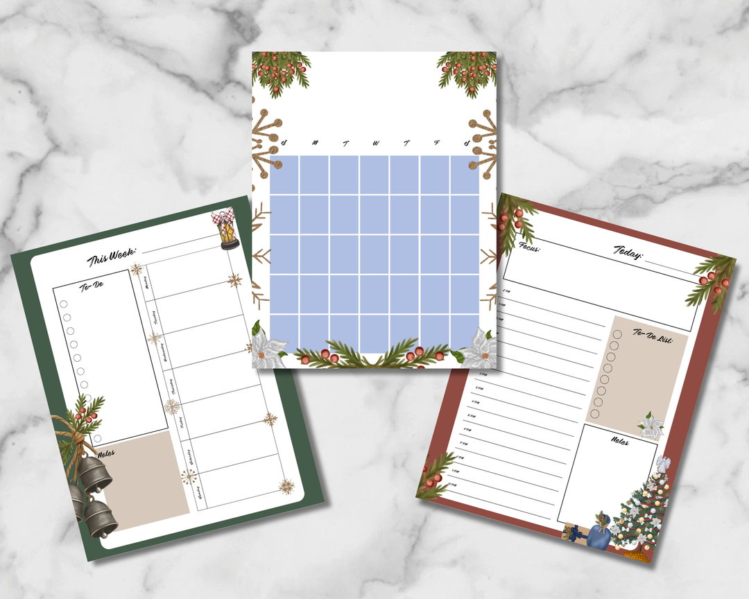 Farmhouse Christmas Planner Inserts