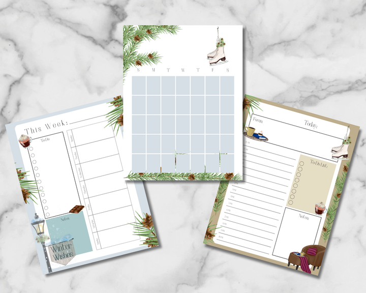 Winter Wishes Planner Inserts