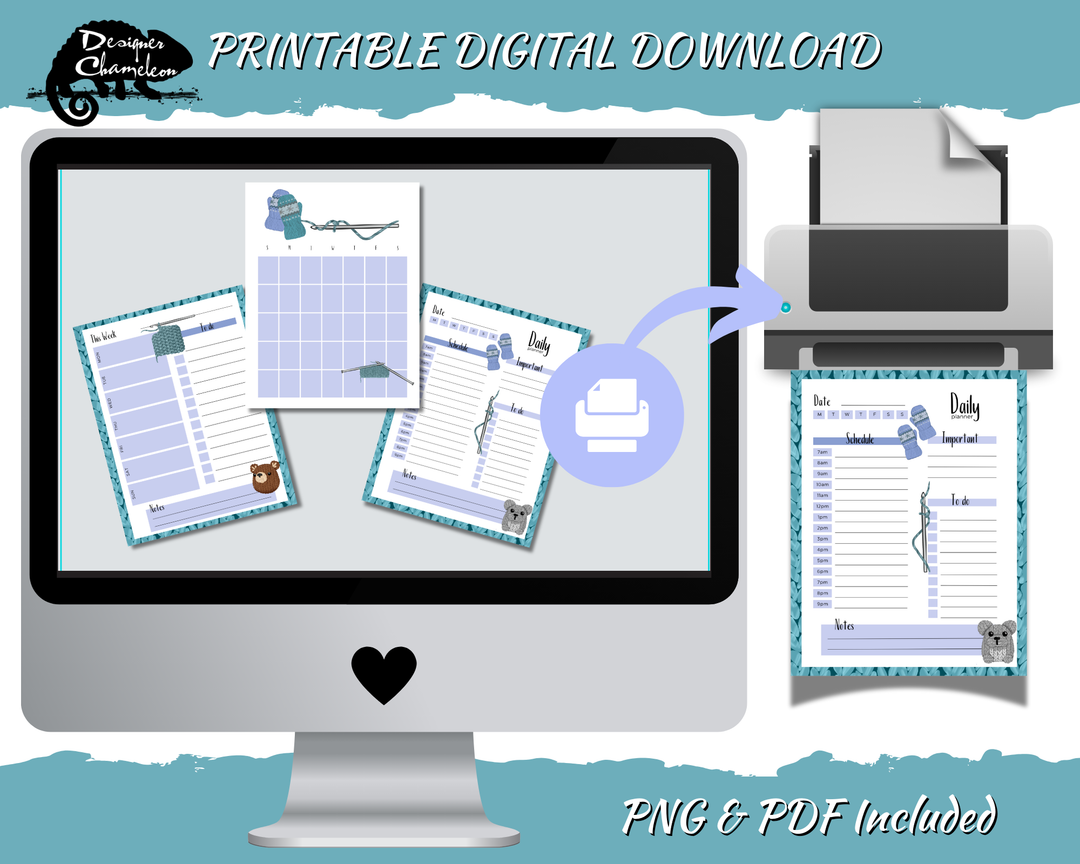 DIGITAL Wooly Winter Planner Inserts