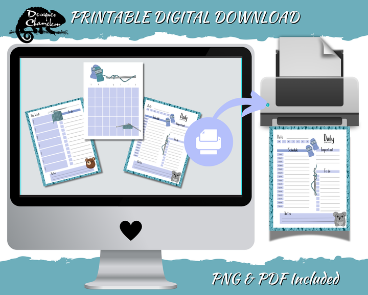 DIGITAL Wooly Winter Planner Inserts