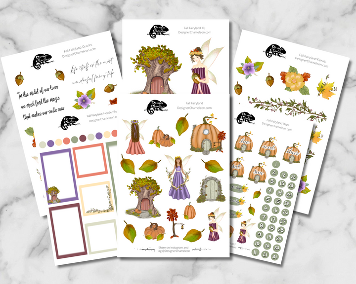 Fall Fairyland Sticker Collection