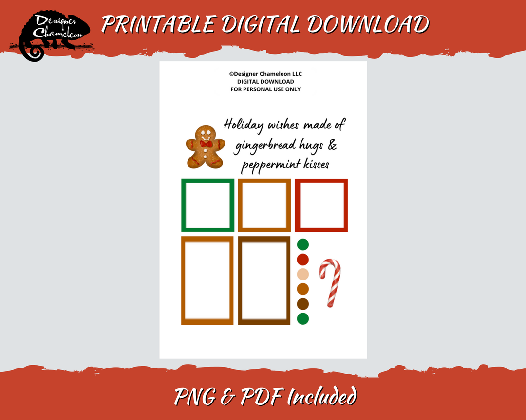 DIGITAL Gingerbread Men Sticker Set