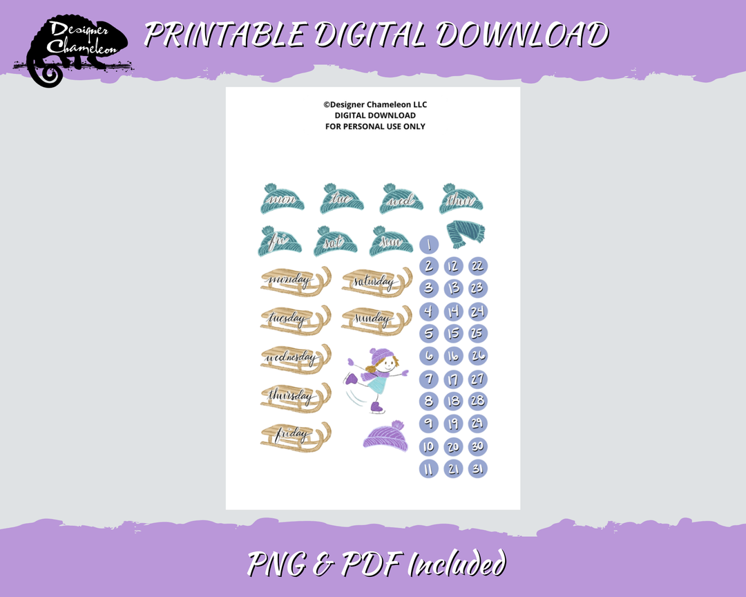 DIGITAL Snow Day Pencil Pals Collection