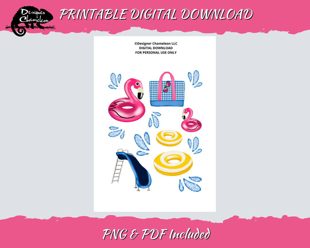First Choice Pool File Sticker DIGITAL Pool Sticker Set – Designer Chameleon
