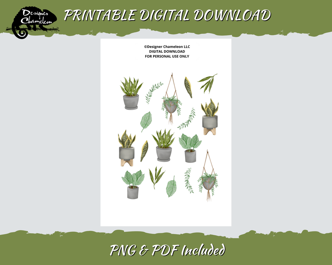 DIGITAL Houseplants Sticker Set