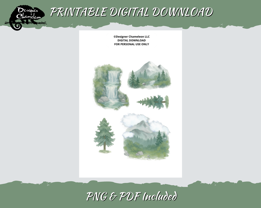 DIGITAL Mountains and Waterfalls Collection