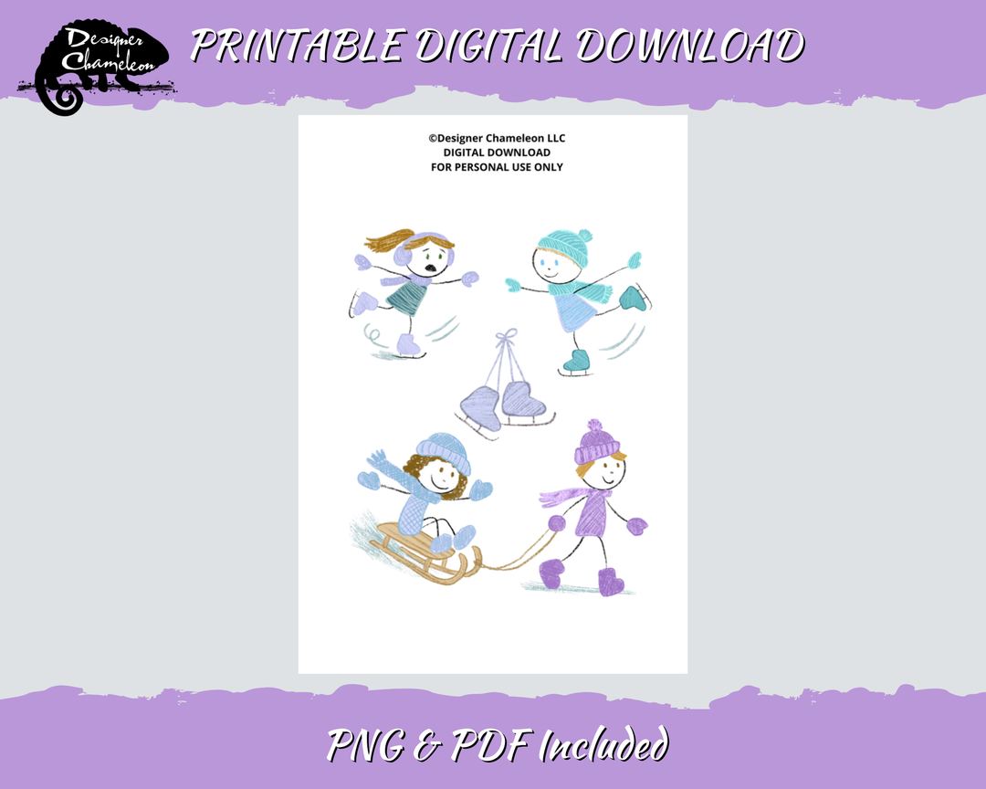 DIGITAL Snow Day Pencil Pals Collection