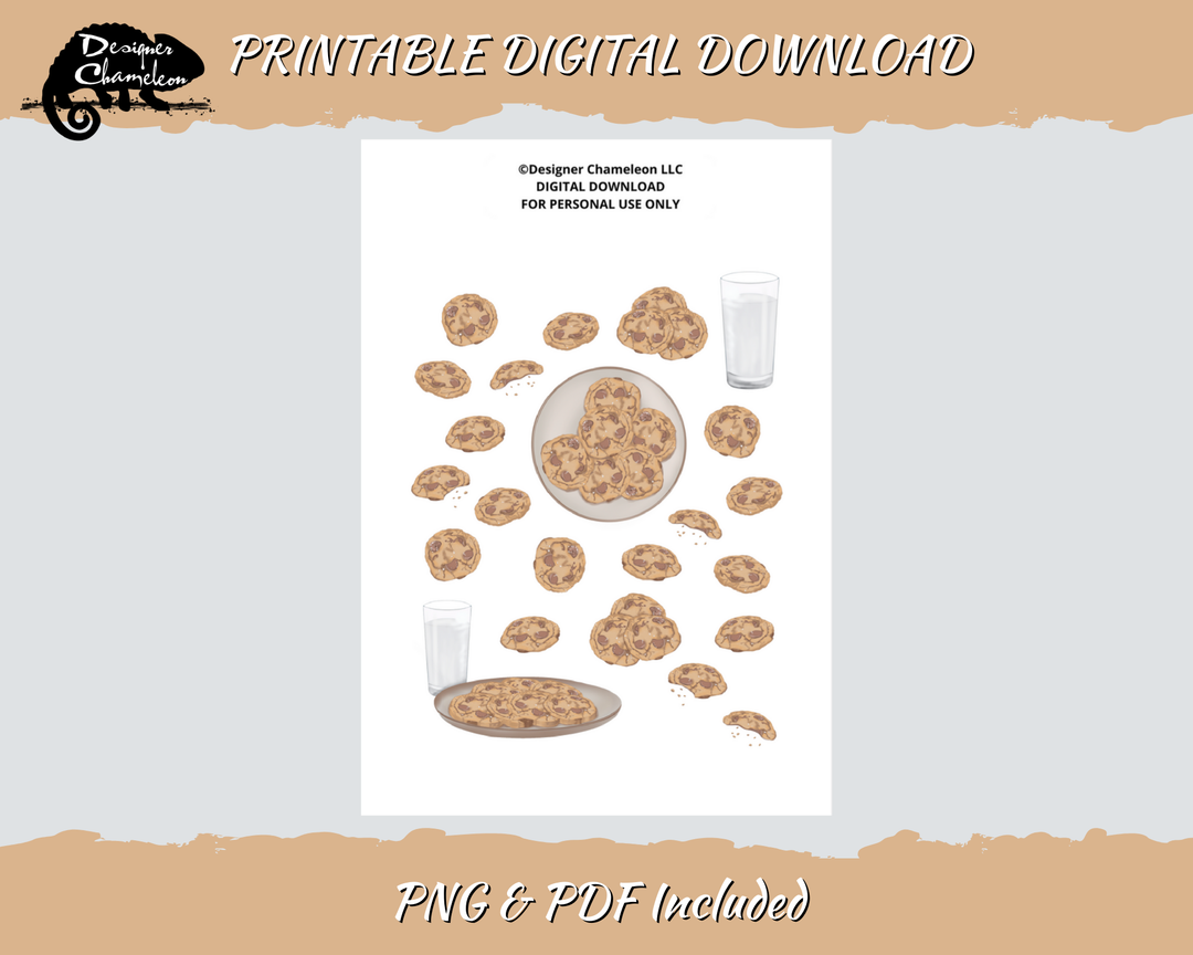 DIGITAL Cookies & Milk Sticker Set