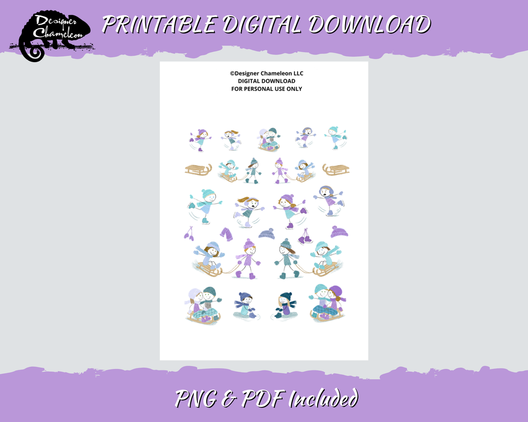 DIGITAL Snow Day Pencil Pals Collection