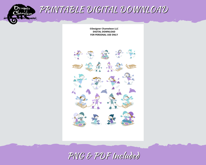 DIGITAL Snow Day Pencil Pals Collection