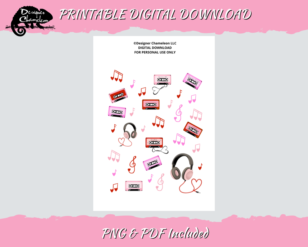 DIGITAL Valentine's Day Mixtape Sticker Set
