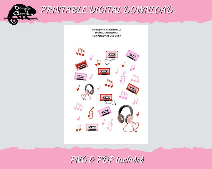DIGITAL Valentine's Day Mixtape Sticker Set