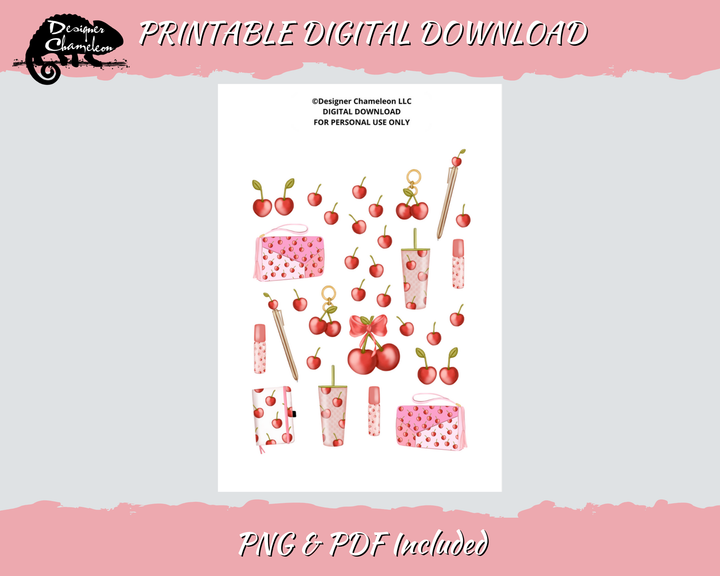 DIGITAL Cherry Style Sticker Set