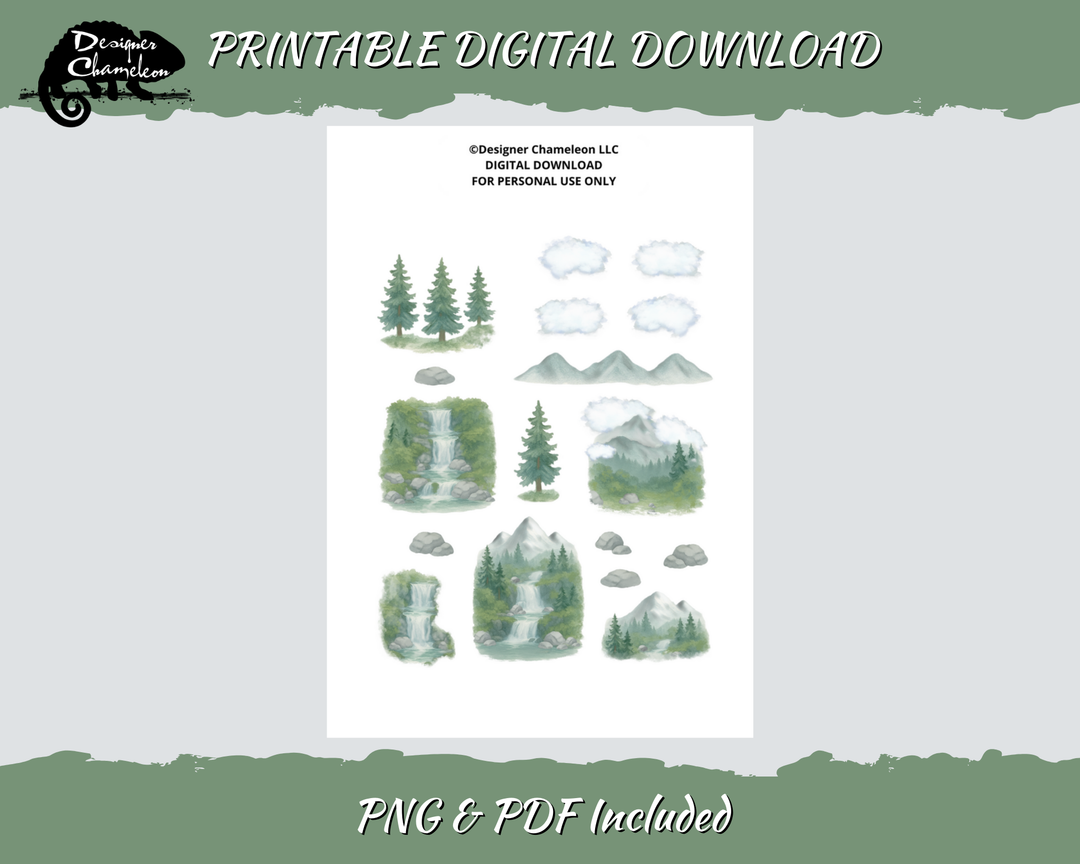 DIGITAL Mountains and Waterfalls Collection