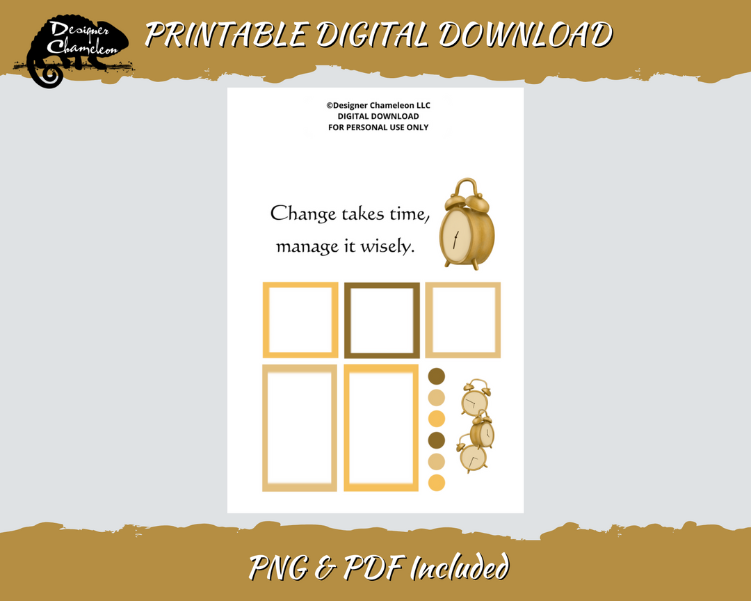 DIGITAL Charming Clocks Sticker Set