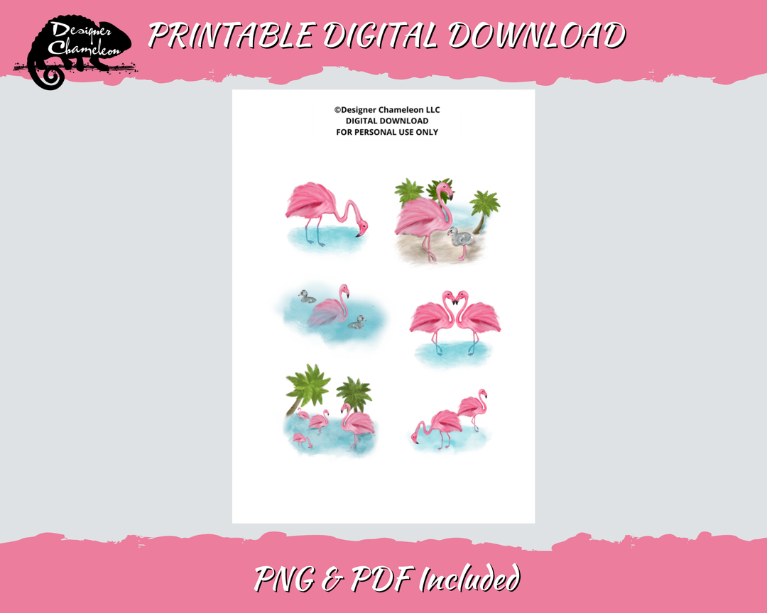 DIGITAL Pink Flamingo Collection