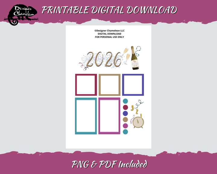 DIGITAL 2026 New Year Sticker Set