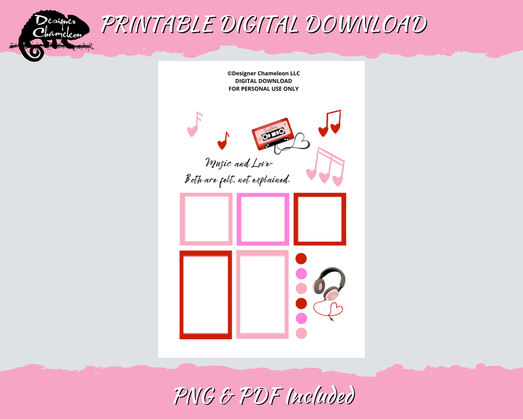 DIGITAL Valentine's Day Mixtape Sticker Set