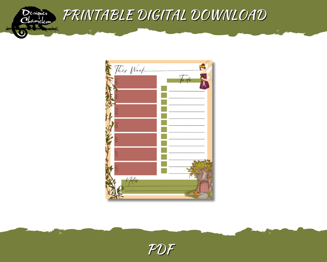 DIGITAL Fall Fairyland Planner Inserts