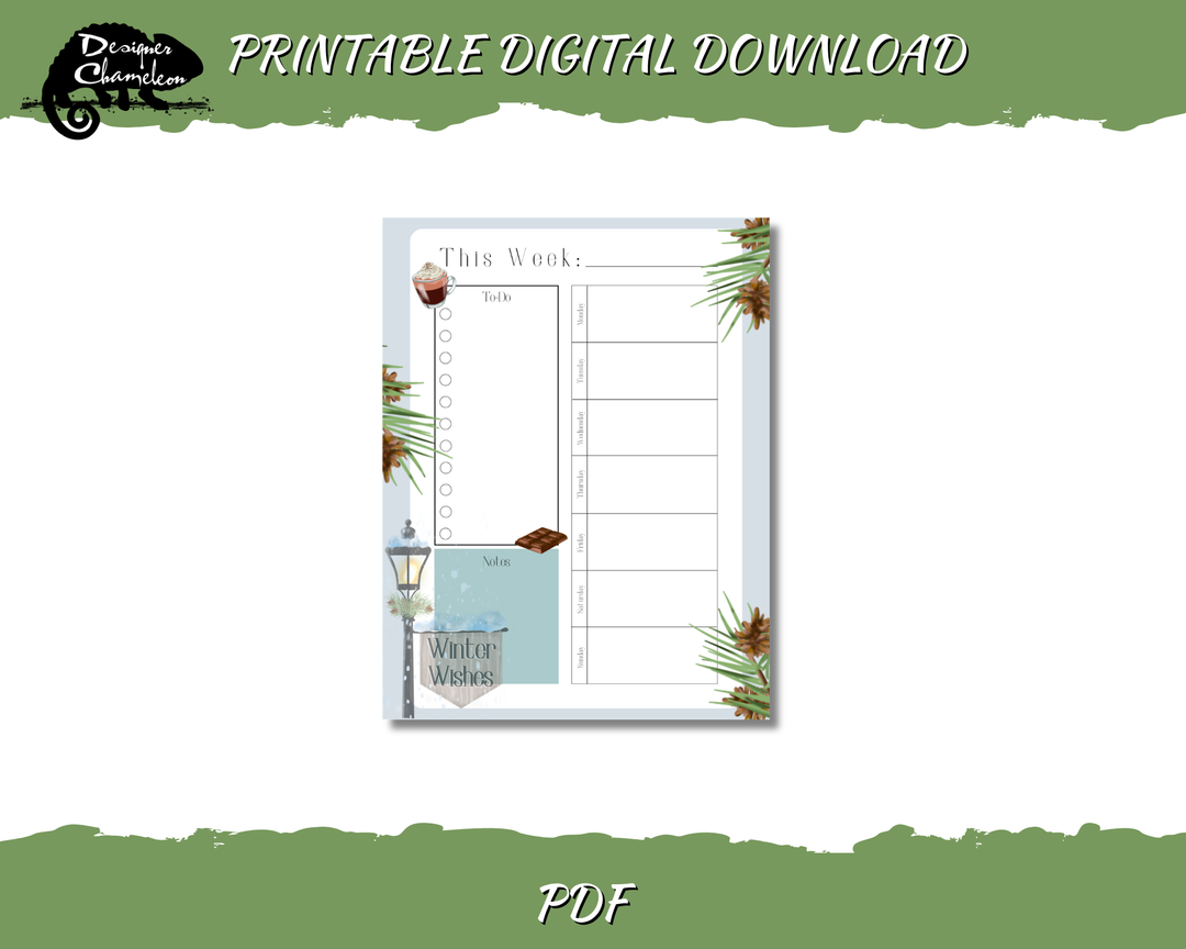 DIGITAL Winter Wishes Planner Inserts