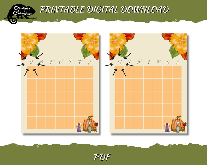 DIGITAL Fall Fairyland Planner Inserts