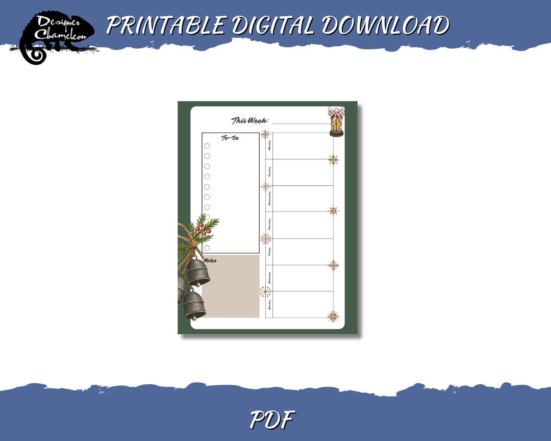 DIGITAL Farmhouse Christmas Planner Inserts
