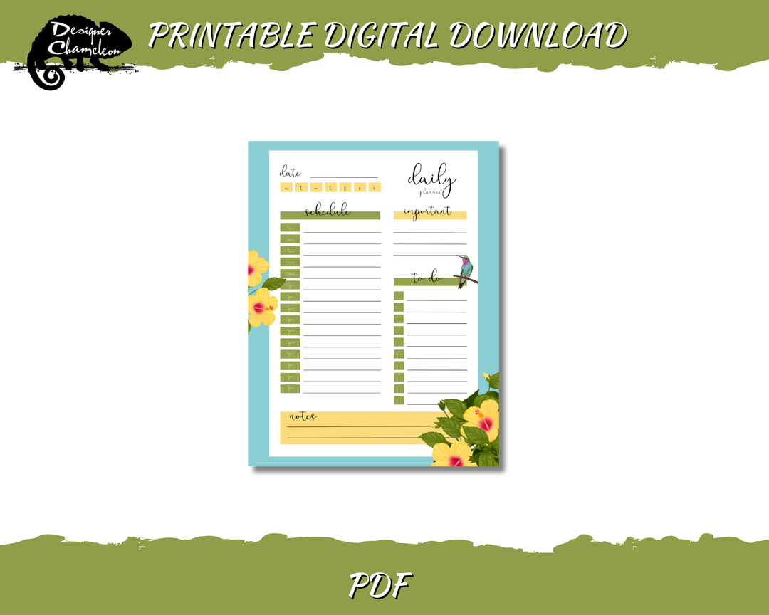 DIGITAL Hummingbirds Planner Inserts