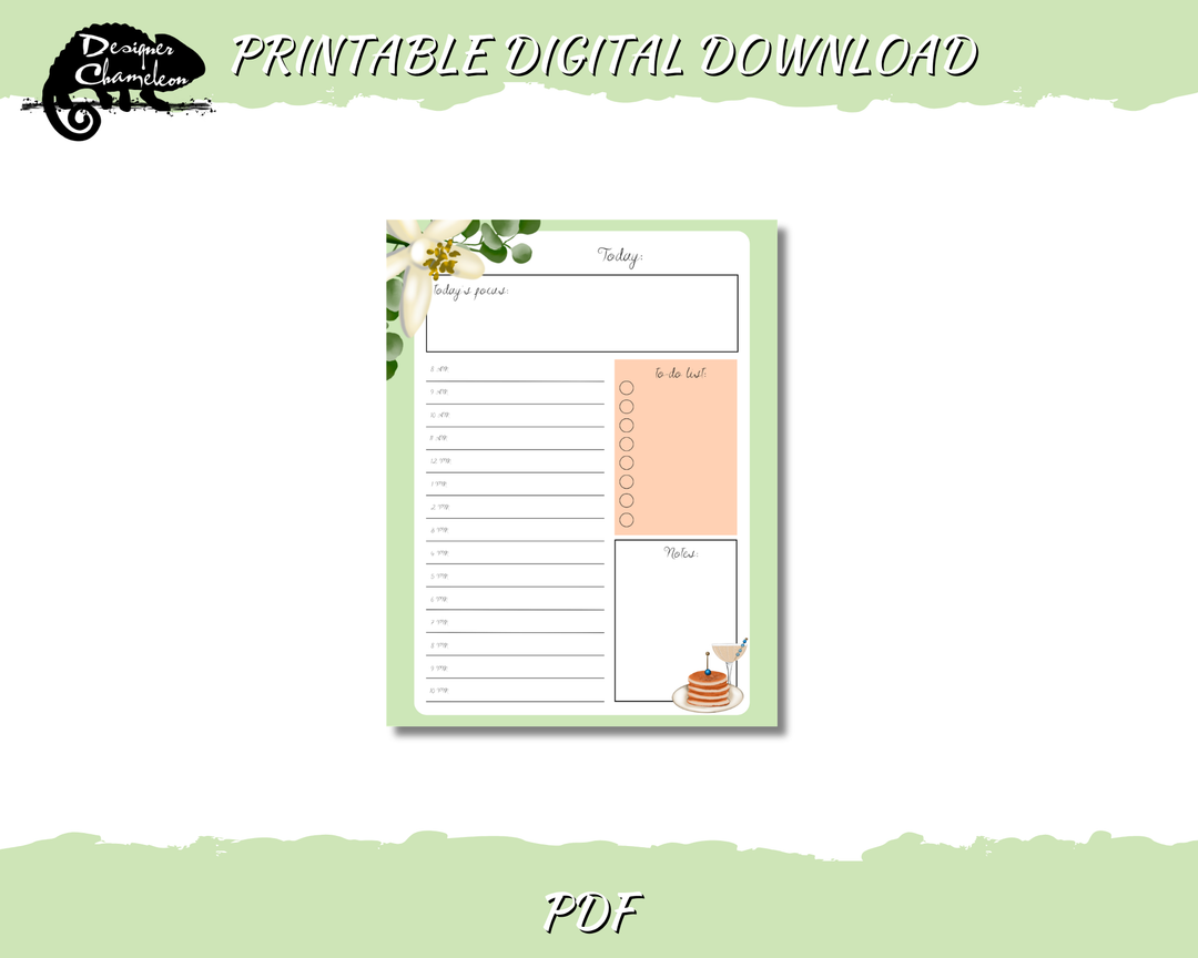DIGITAL Brunch Planner Inserts