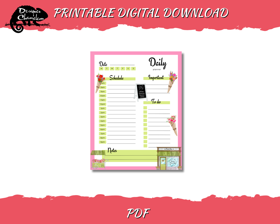 DIGITAL Flower Shop Planner Inserts