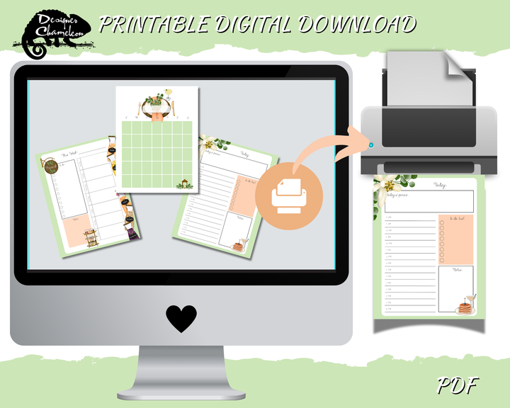 DIGITAL Brunch Planner Inserts