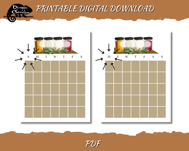 DIGITAL Harvest Pantry Planner Inserts