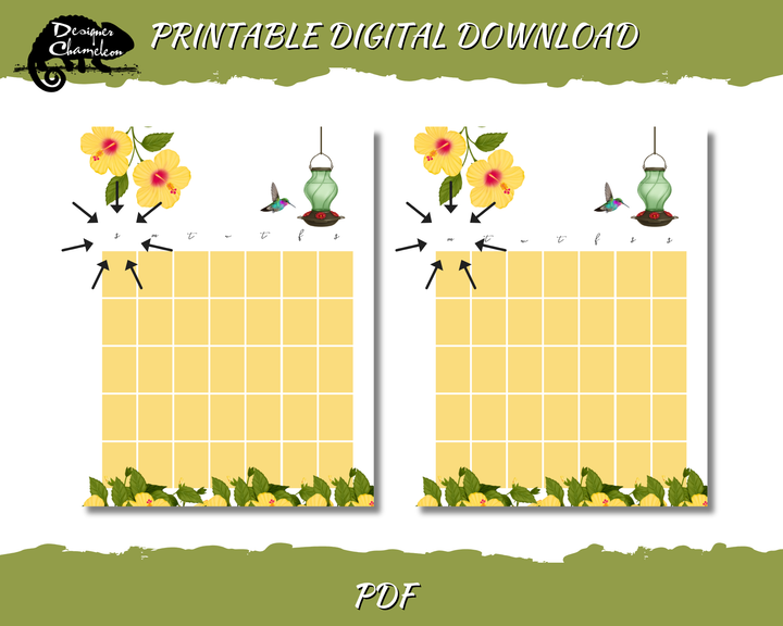 DIGITAL Hummingbirds Planner Inserts