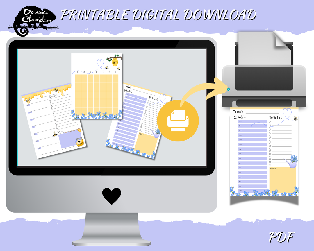 DIGITAL Bee Kind Planner Inserts