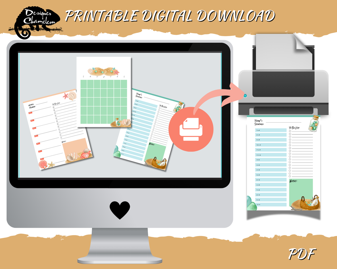 DIGITAL Beachcomber Treasure Planner Inserts