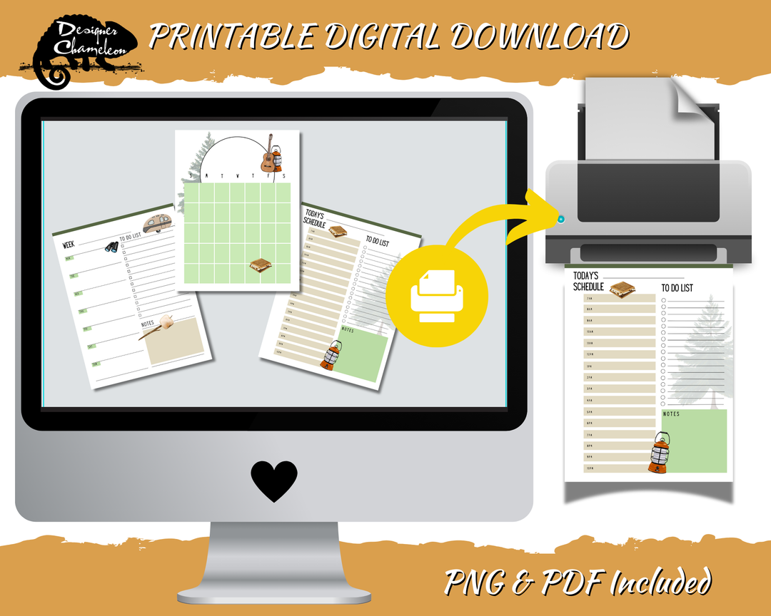 DIGITAL Happy Camper Planner Inserts