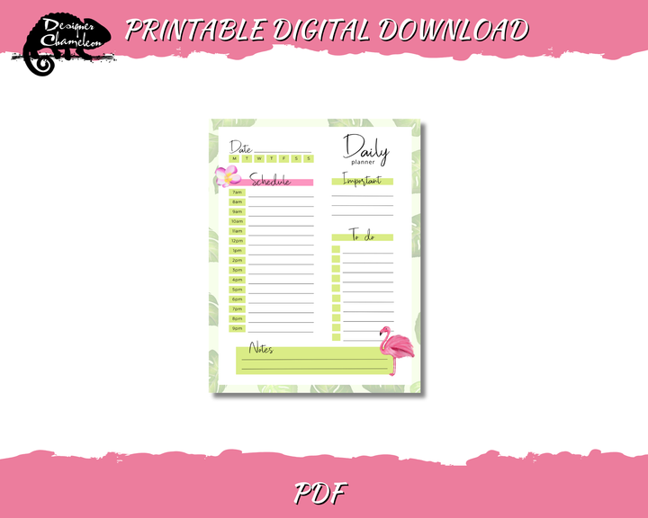 DIGITAL Pink Flamingo Planner Inserts