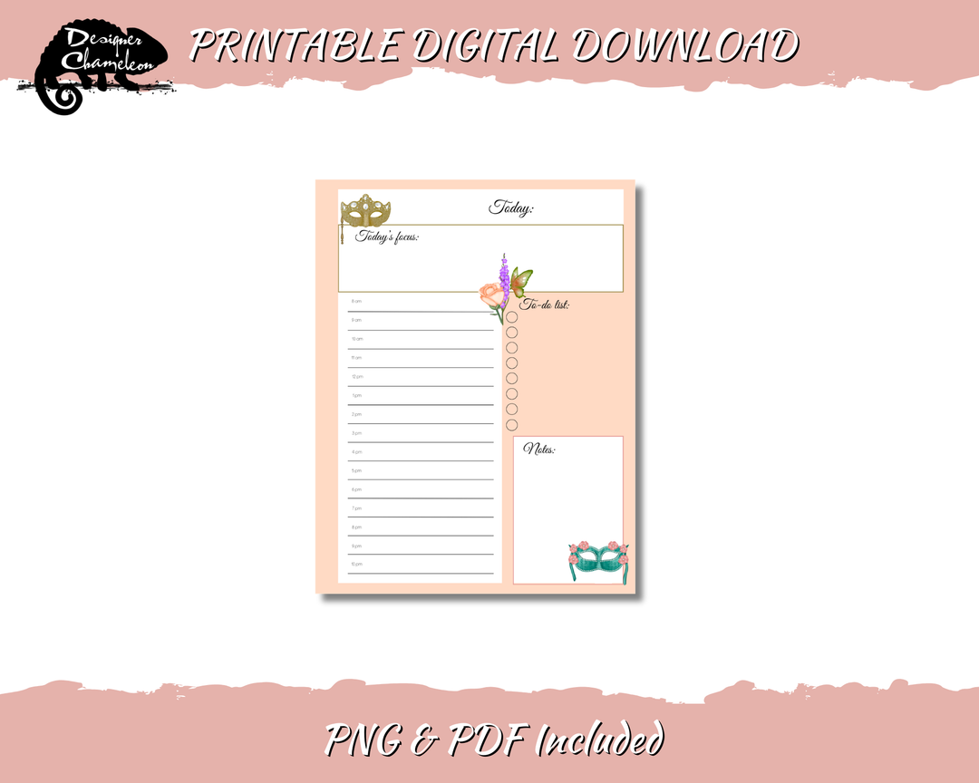 DIGITAL Masquerade Planner Inserts