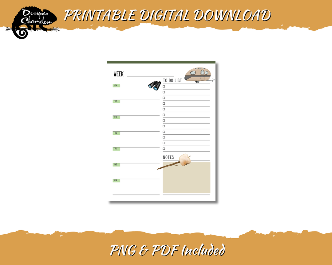 DIGITAL Happy Camper Planner Inserts