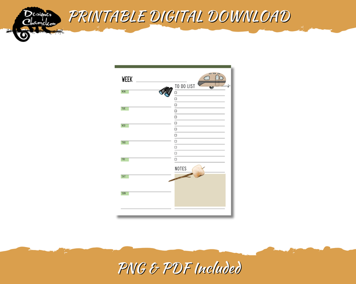 DIGITAL Happy Camper Planner Inserts