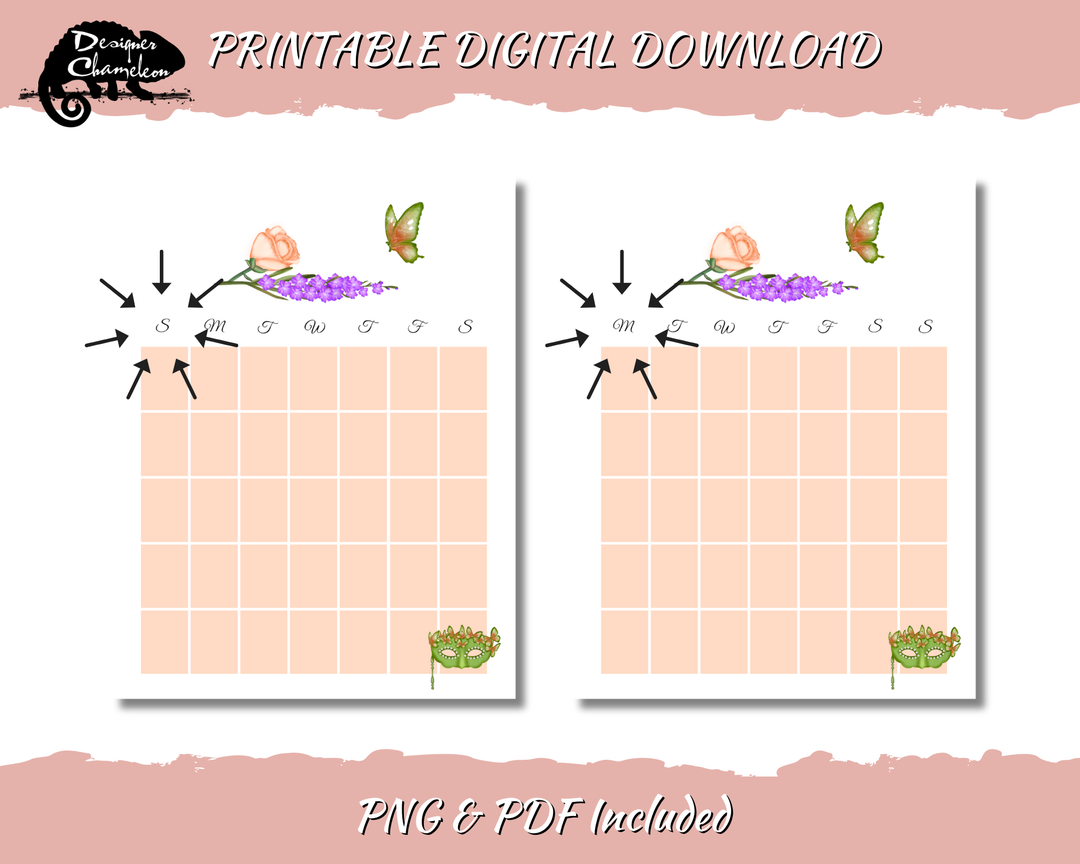 DIGITAL Masquerade Planner Inserts