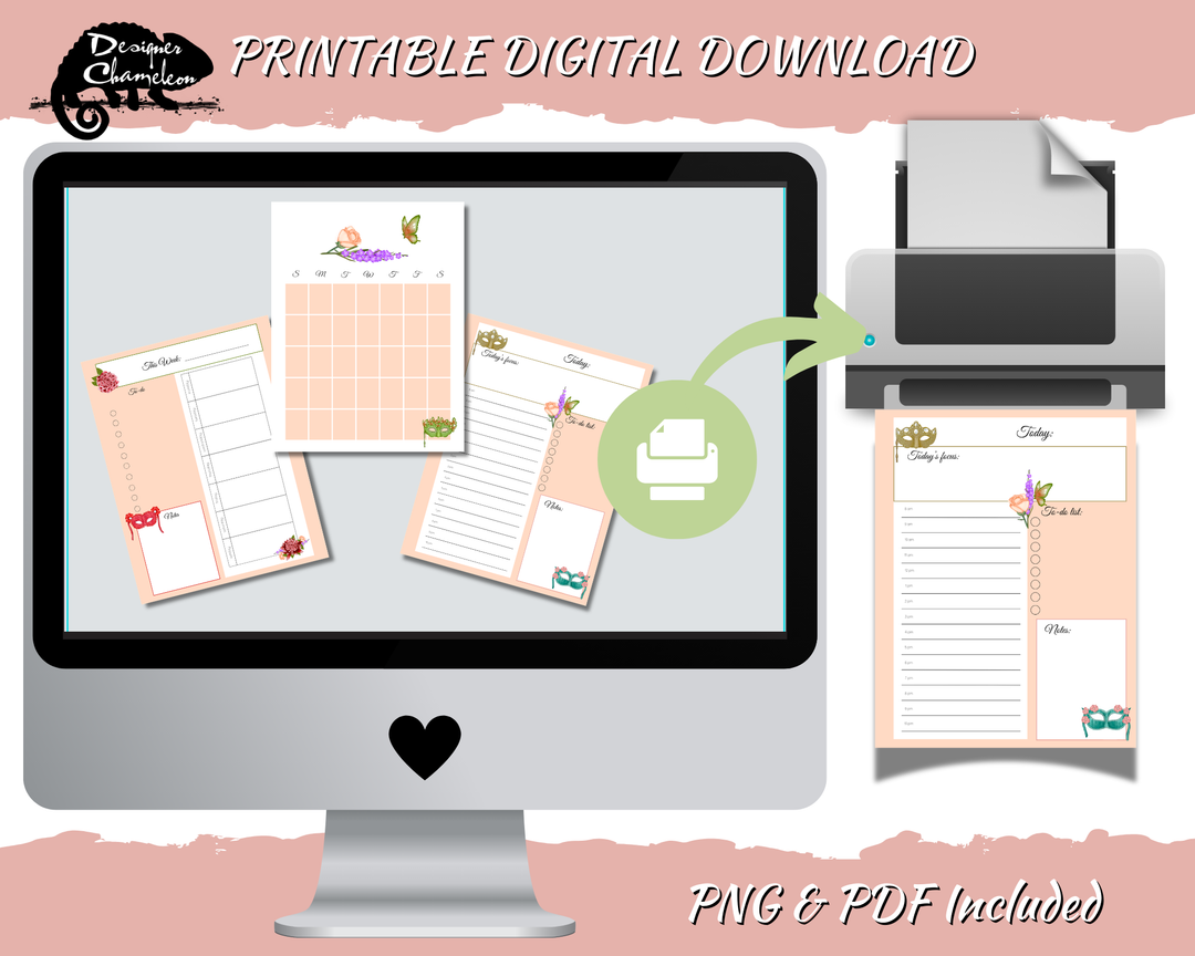 DIGITAL Masquerade Planner Inserts