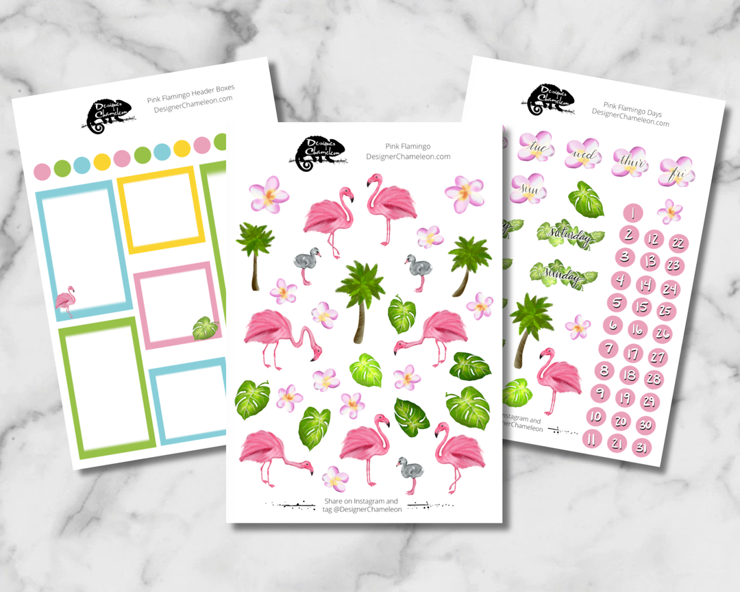Pink Flamingo Sticker Collection