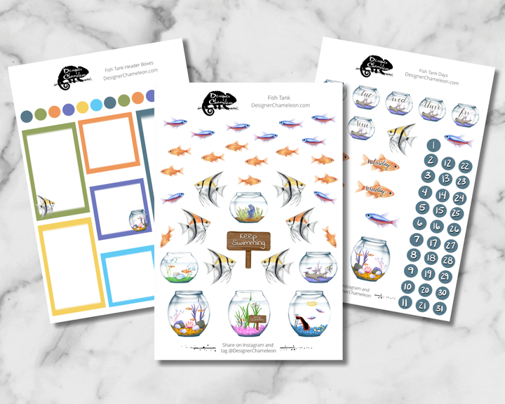 Fish Tank Sticker Collection