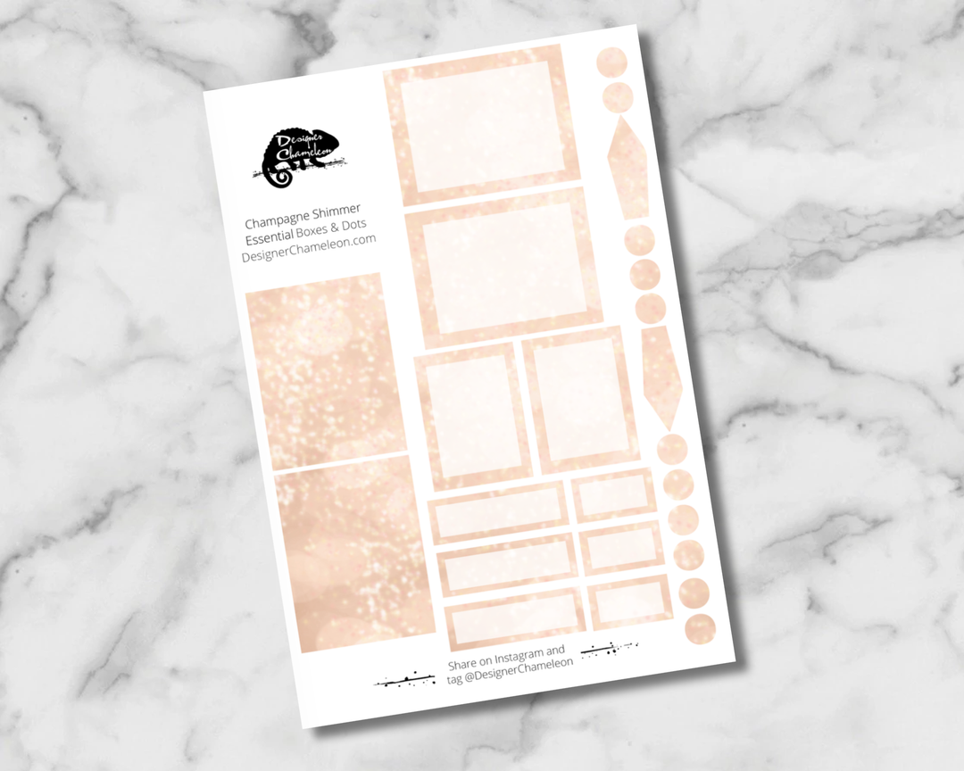Champagne Shimmer Essentials Stickers