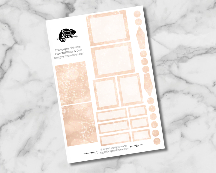 Champagne Shimmer Essentials Stickers