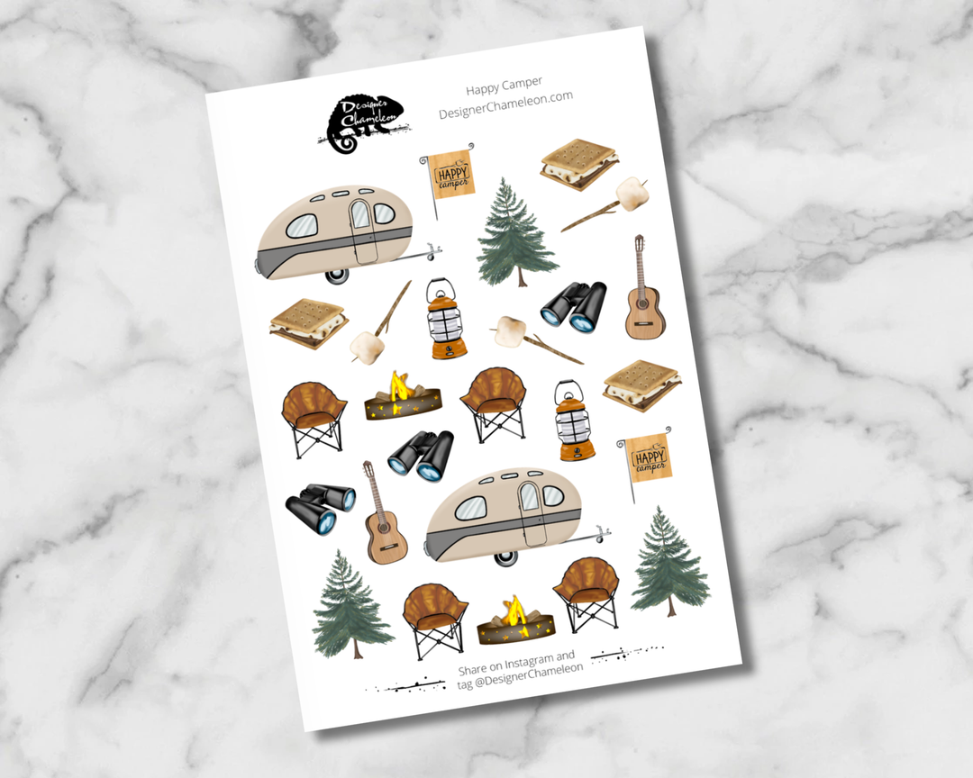 Happy Camper Sticker Collection