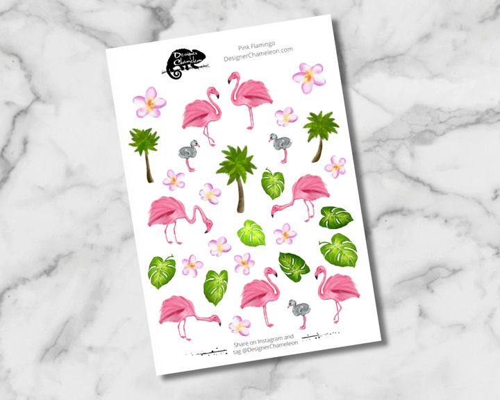 Pink Flamingo Sticker Collection