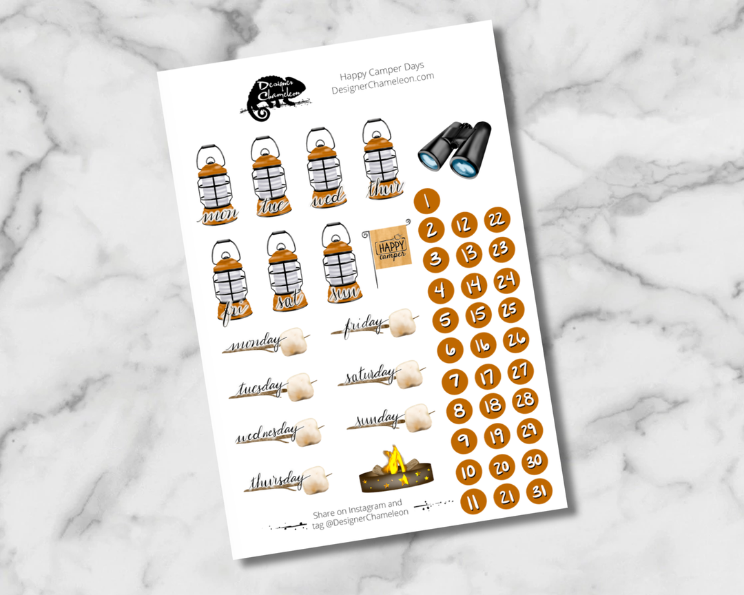 Happy Camper Sticker Collection